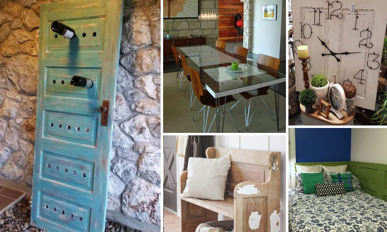 20 ιδέες για DIY κατασκευές με παλιές πόρτες
