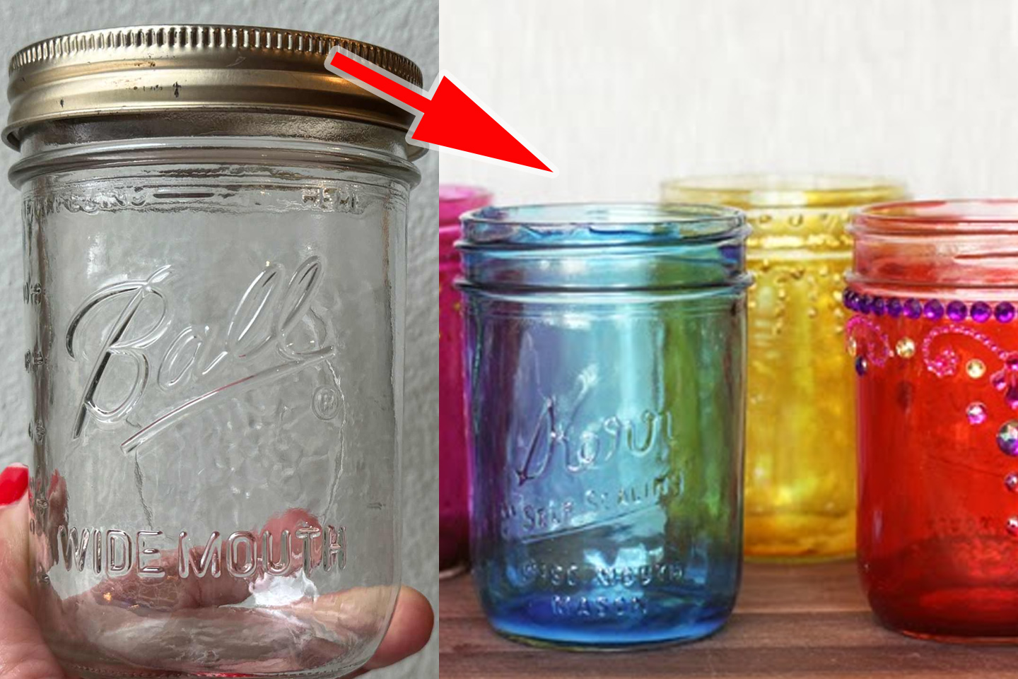 Πώς να δώσετε διάφανο χρώμα στα άδεια βάζα!