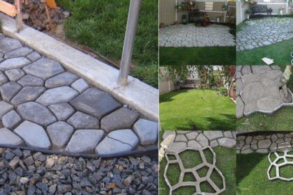 DIY τσιμεντένια μονοπάτια για τον κήπο