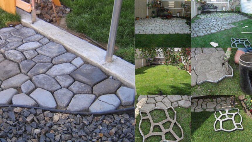 DIY τσιμεντένια μονοπάτια για τον κήπο
