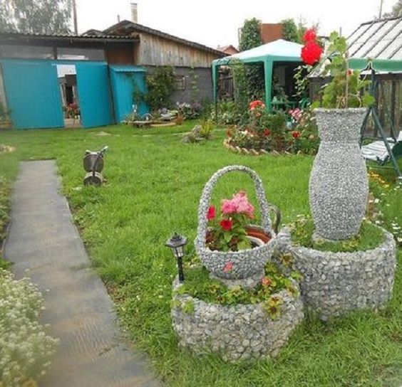 Πώς να φτιάξετε πέτρινα παρτέρια από καλάθια! 10 Πώς να φτιάξετε πέτρινα παρτέρια από καλάθια!