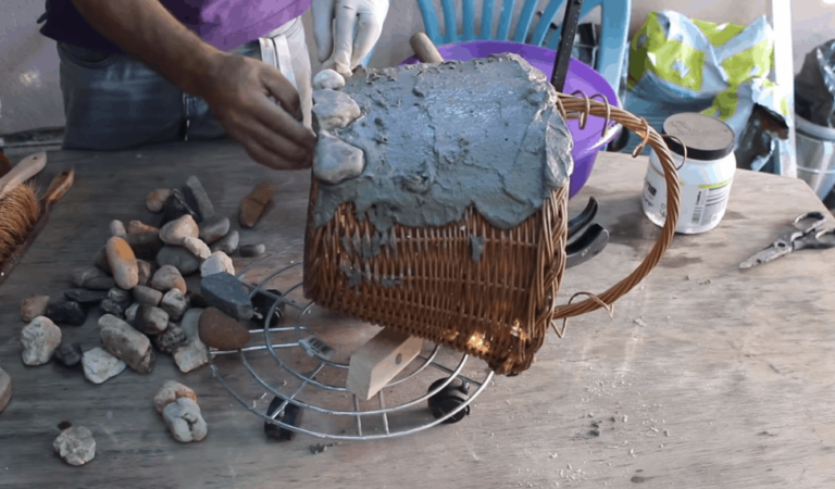 Πώς να φτιάξετε πέτρινα παρτέρια από καλάθια! 4 Πώς να φτιάξετε πέτρινα παρτέρια από καλάθια!