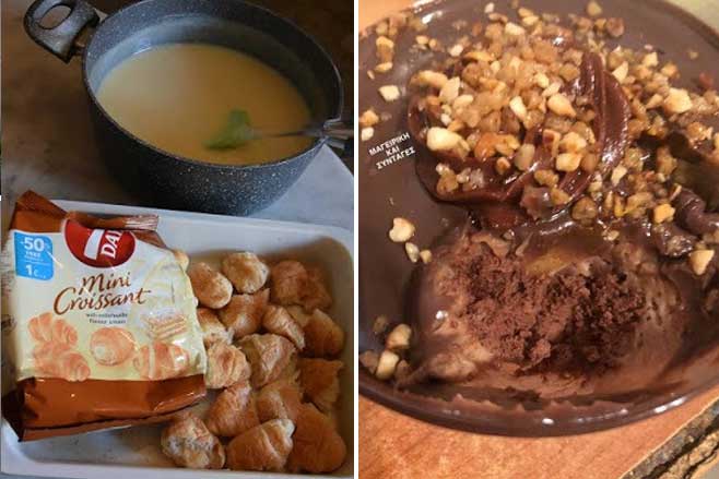 Προφιτερόλ με μίνι κρουασανάκια!