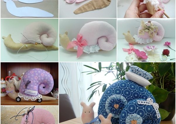 DIY μαξιλάρι σαλιγκάρι από ύφασμα - Πατρόν