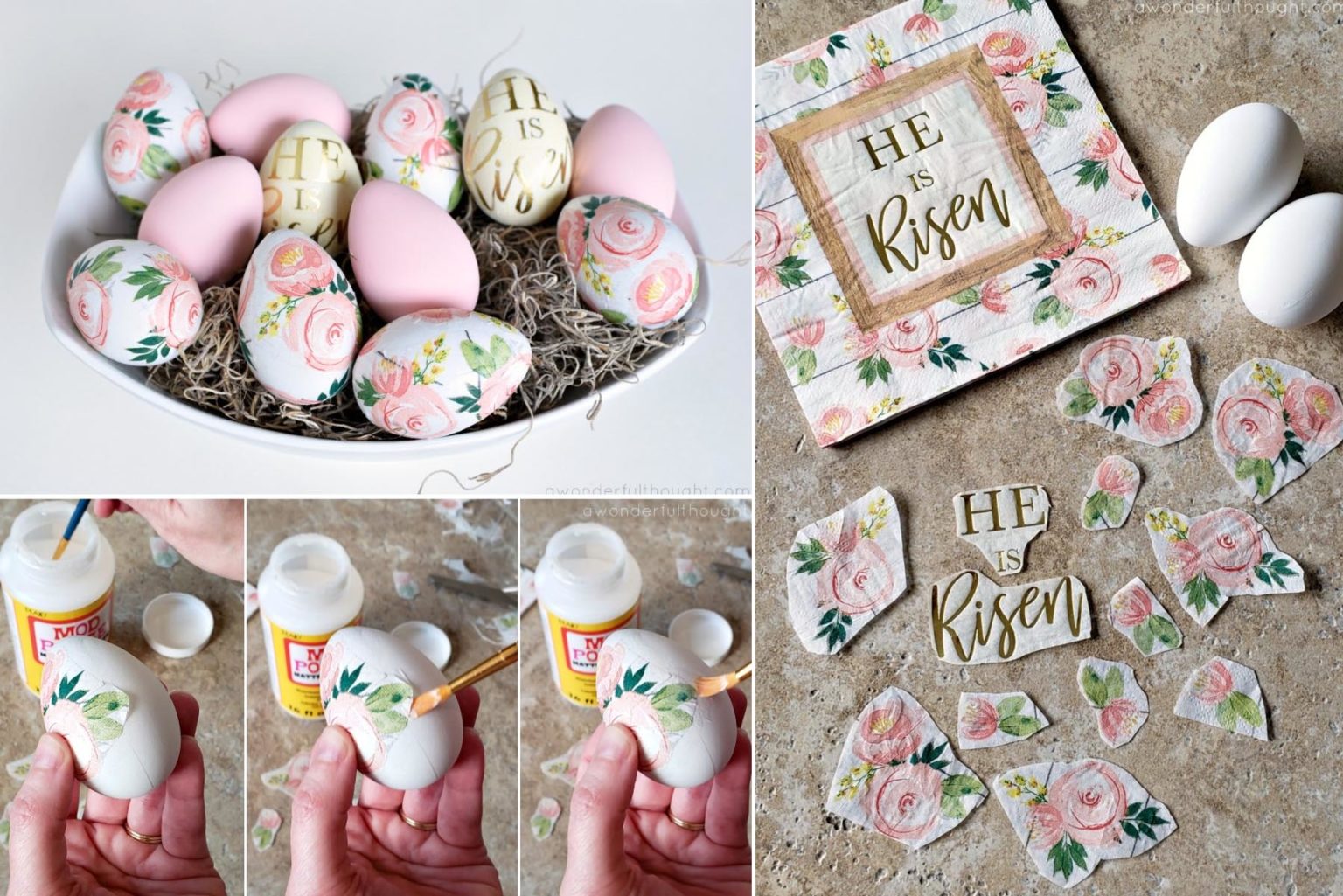 Πως να Φτιάξετε Πασχαλινά Αυγά με Ντεκουπάζ - Ντεκουπάρετε Πασχαλινά!