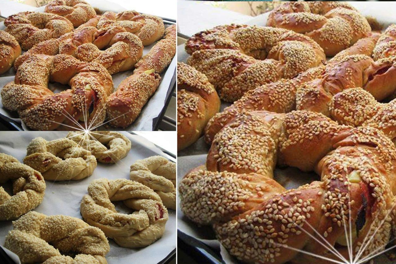 Τα Σιμίτια από την Πόλη! Γεμιστά κουλούρια με τυρί και σαλάμι