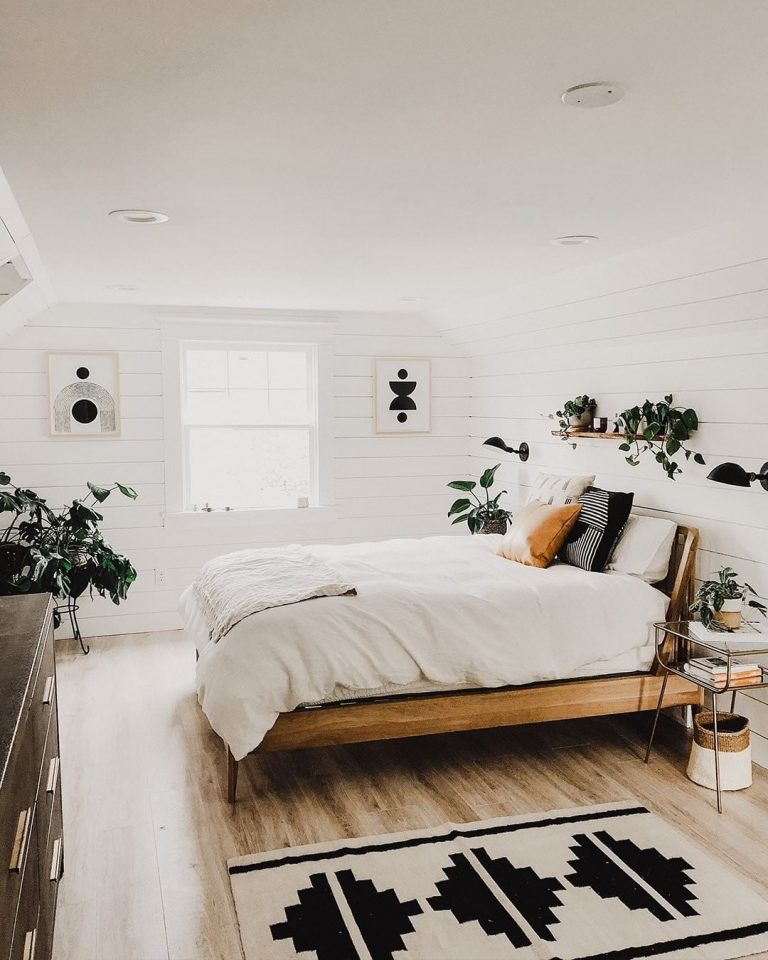 slaapkamer wit hout