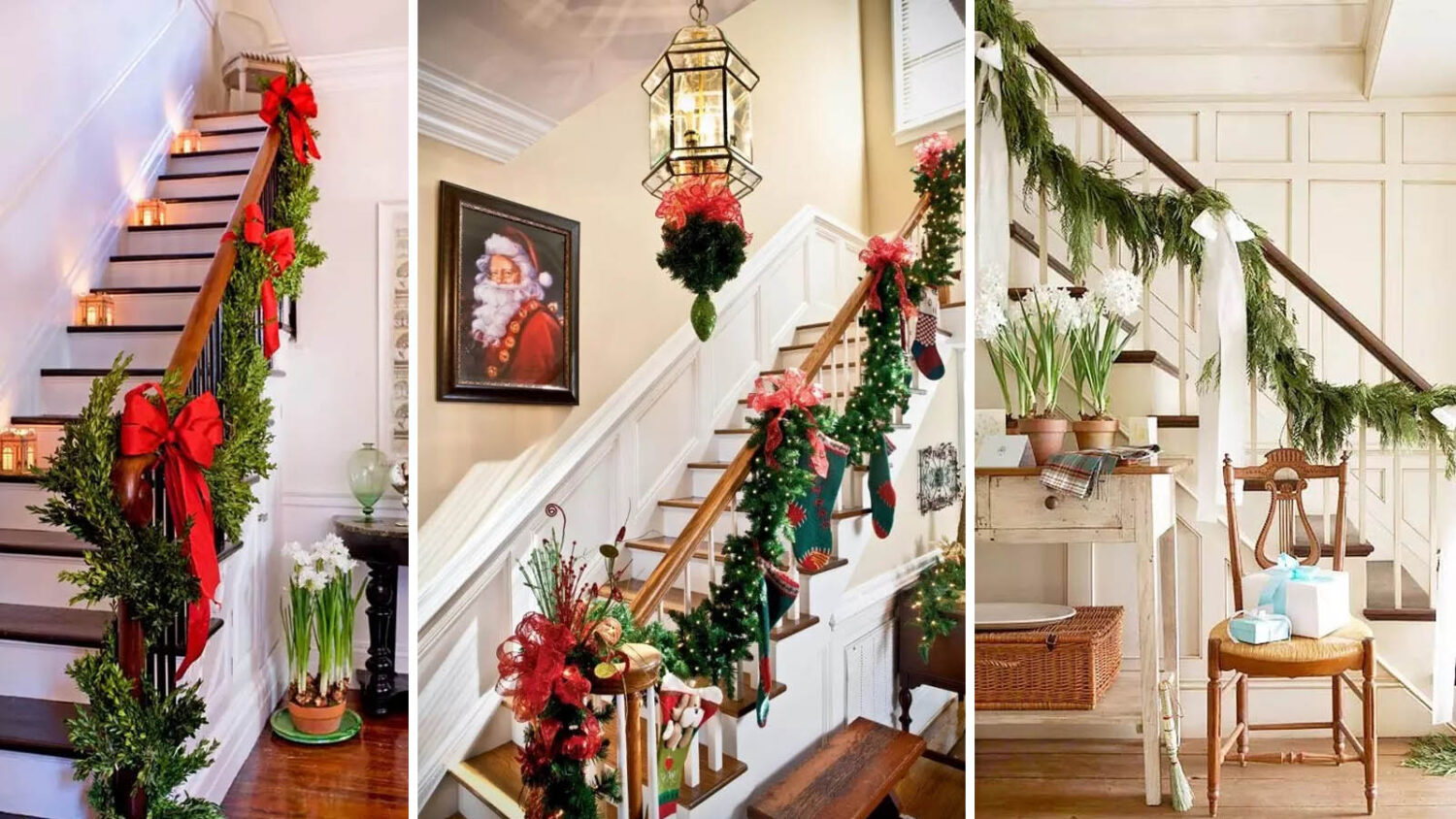 20 Ιδέες Χριστουγεννιάτικης Διακόσμησης Εσωτερικής Σκάλας