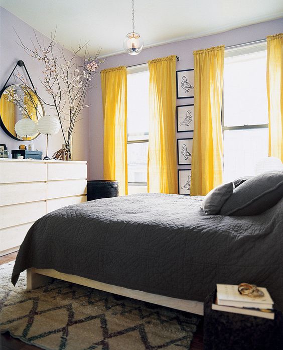 25 Ζωντανά Υπνοδωμάτια σε Γκρι και Κίτρινο