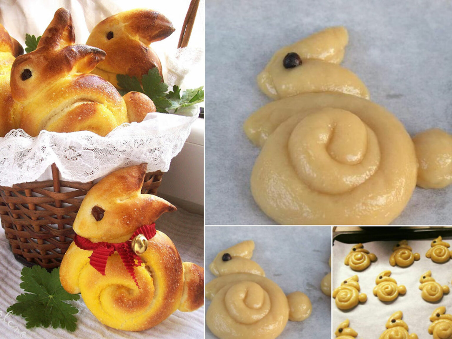 Συνταγή για Πασχαλινά Κουλουράκια με Αμμωνία με σχήμα Λαγουδάκι