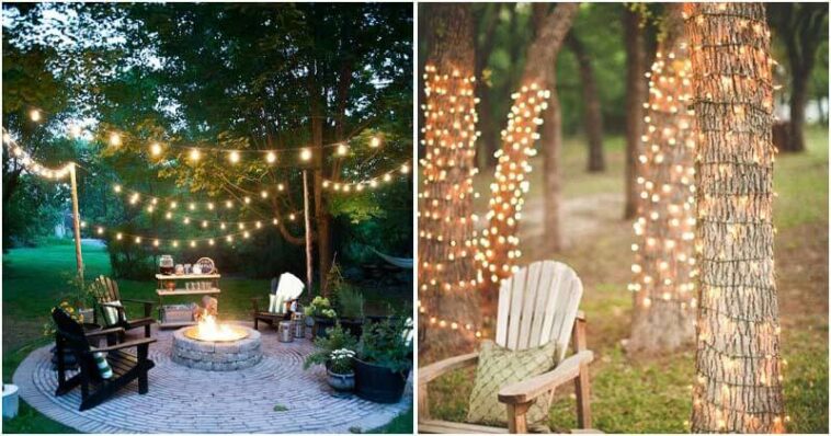 φωτάκια γιρλάντα,ιδέες για φωτάκια γιρλάντα,φωτισμός κήπου,διακόσμηση κήπου,ιδέες διακόσμησης κήπου,για τον κήπο