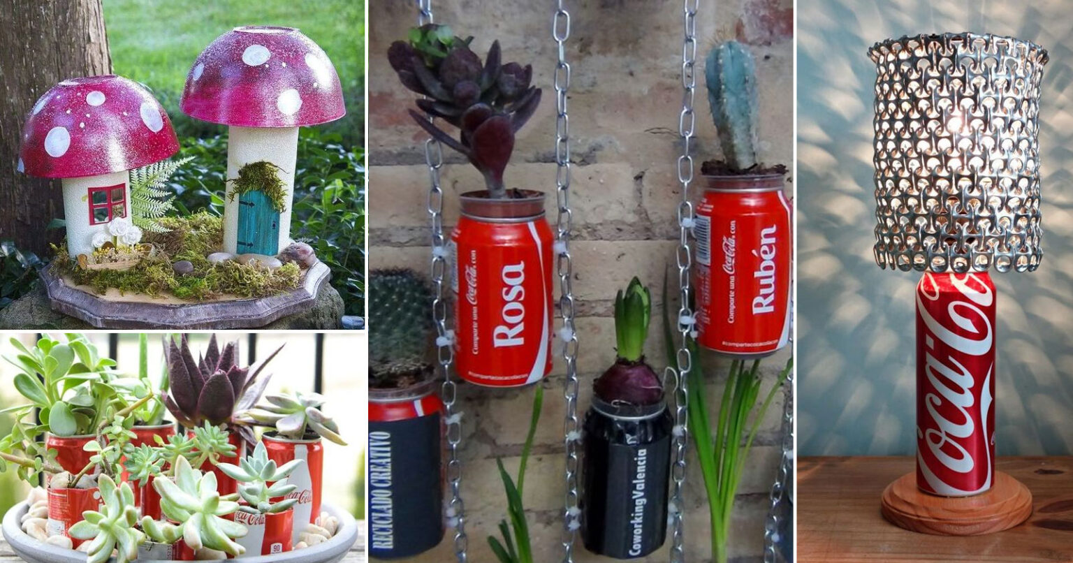 DIY κατασκευές με κουτάκια αναψυκτικών,επαναχρησιμοποίηση κουτιών αναψυκτικών,ανακύκλωση κουτιών αναψυκτικών,diy διακοσμητικά