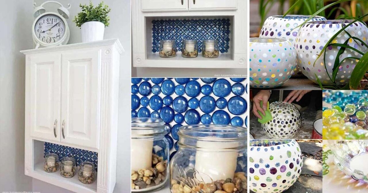 DIY κατασκευές με γυάλινα βότσαλα,γυάλινα βότσαλα,DIY διακοσμητικά,ιδέες διακόσμησης,