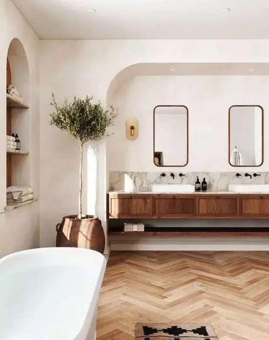 ξύλινα έπιπλα νιπτήρα,διακόσμηση μπάνιου,ιδέες διακόσμησης μπάνιου,διακόσμηση,