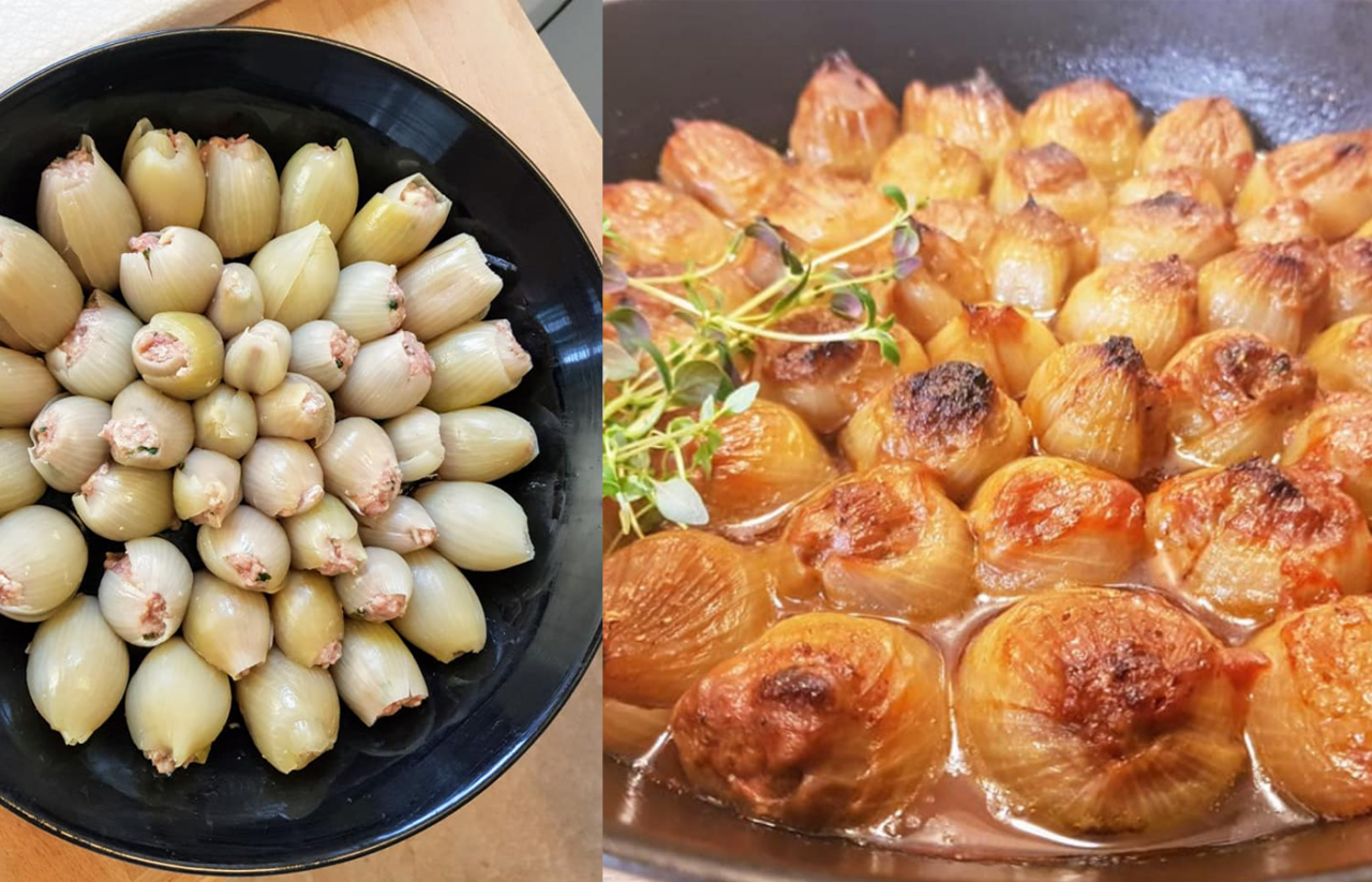 Συνταγή για Γεμιστά κρεμμύδια με κιμά