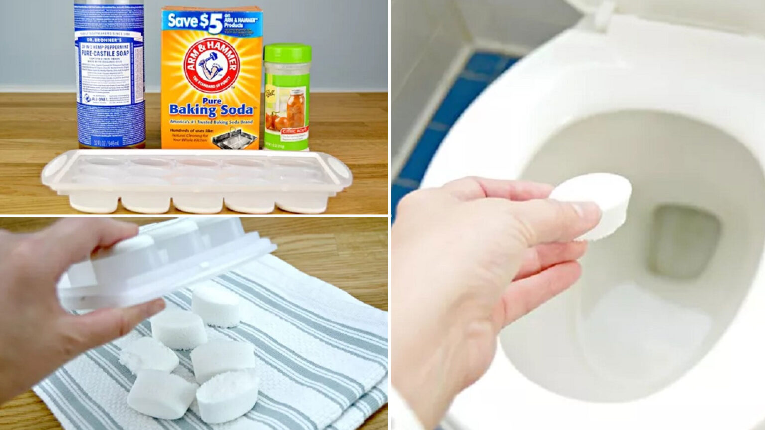 Σπιτικές και Οικονομικές Ταμπλέτες Καθαρισμού Τουαλέτας με 3 Μόνο Συστατικά