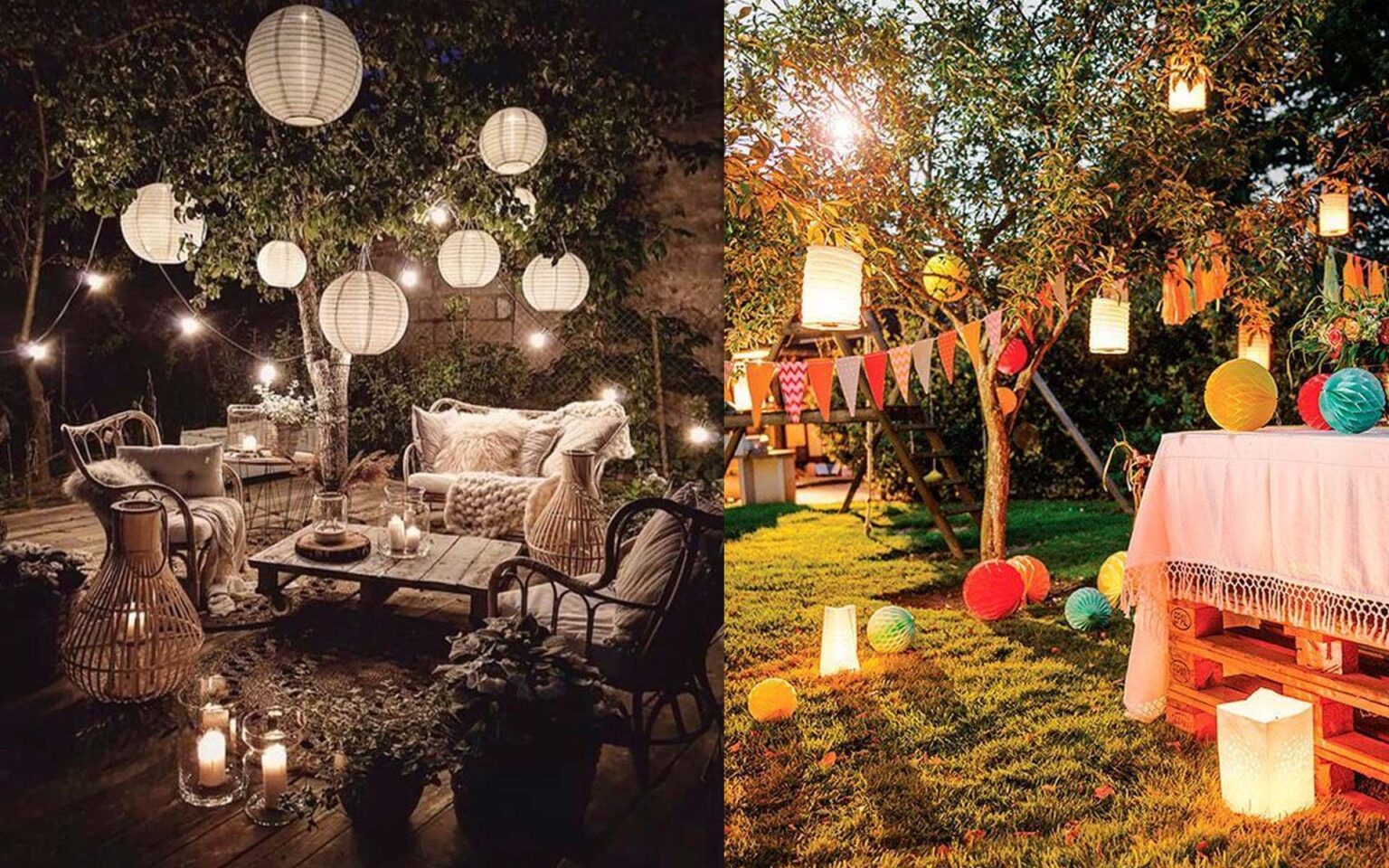 διακόσμηση κήπου με φανάρια,φωτισμός κήπου,ιδέες διακόσμησης κήπου,διακόσμηση κήπου,