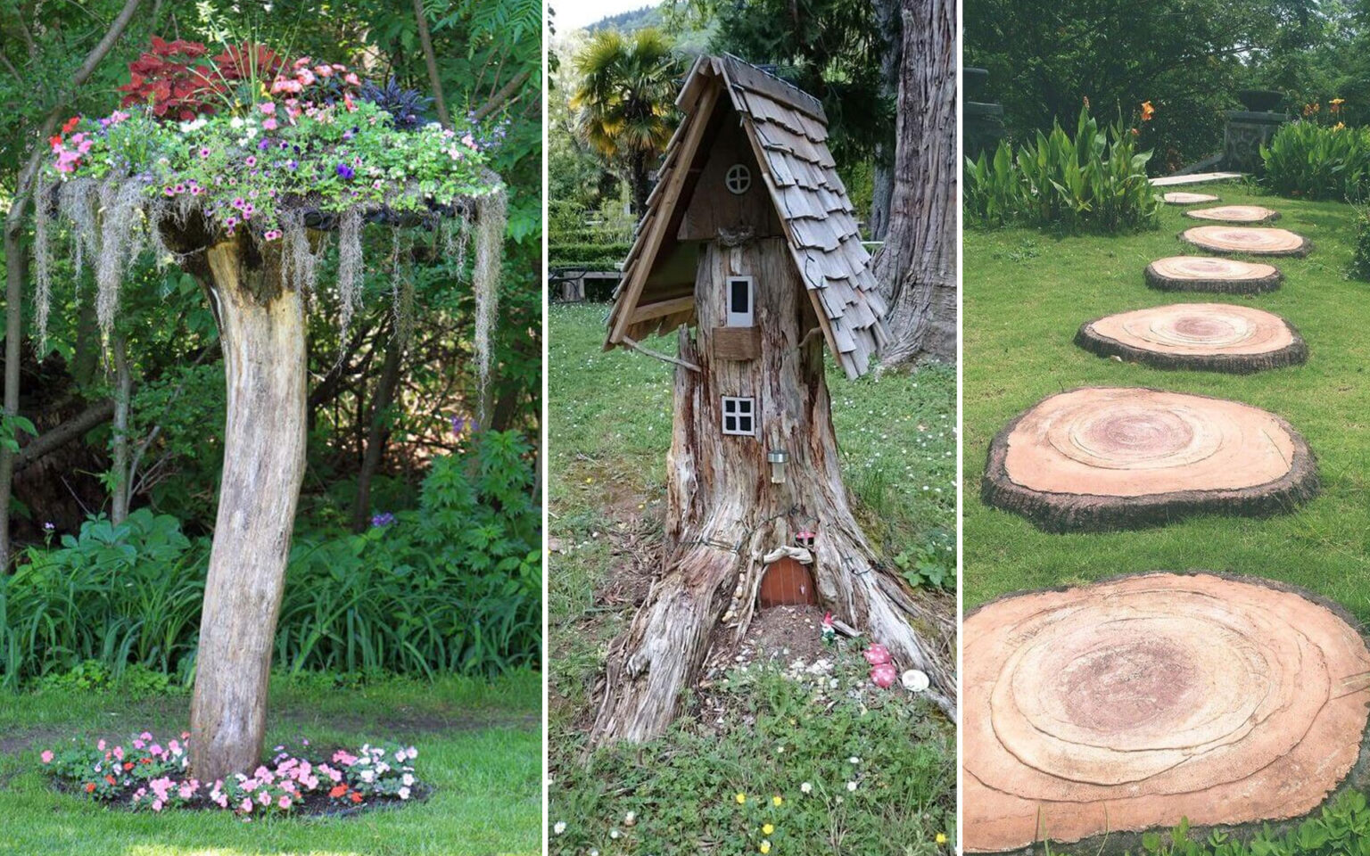 DIY κατασκευές κήπου από κορμούς,DIY κατασκευές κήπου από κούτσουρα,DIY κατασκευές κήπου,διακόσμηση κήπου,ιδέες διακόσμησης κήπου,επαναχρησιμοποίηση,