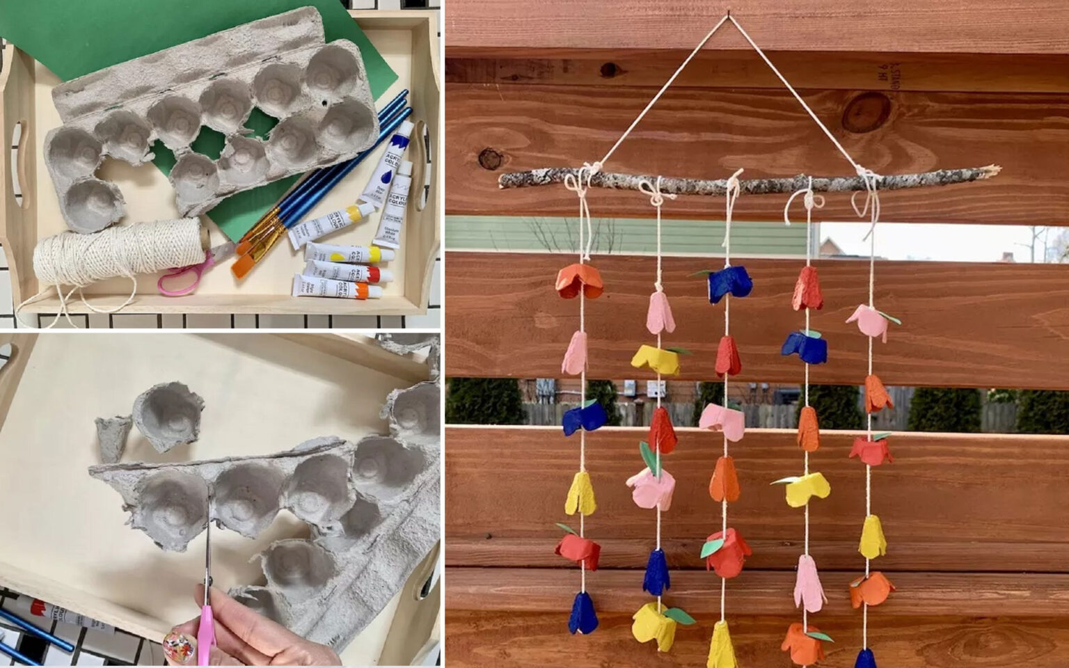 DIY πασχαλινή γιρλάντα,γιρλάντα από χάρτινες αυγοθήκες,DIY πασχαλινά διακοσμητικά,DIY πασχαλινές κατασκευές,επαναχρησιμοποίηση,Πάσχα,γιορτές,