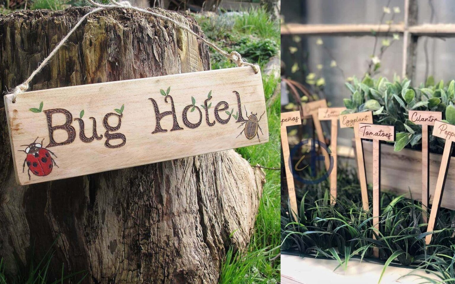 DIY πινακίδες κήπου,DIY κατασκευές κήπου,διακόσμηση κήπου,επαναχρησιμοποίηση,