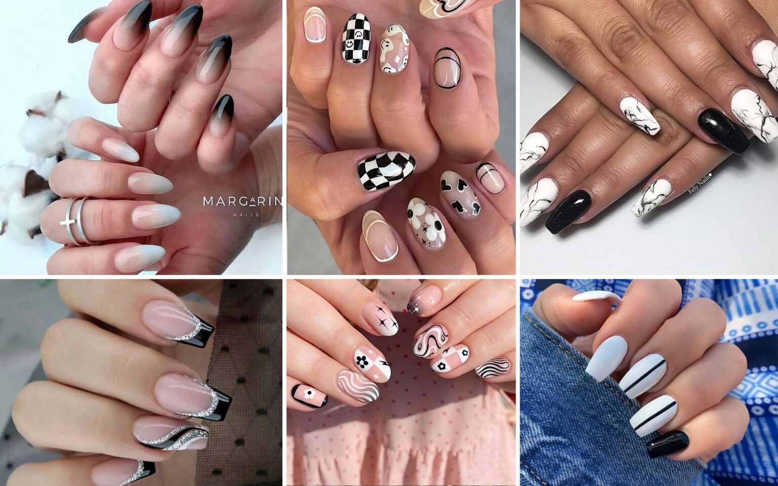 ασπρόμαυρα νύχια,ασπρόμαυρο μανικιούρ,συμβουλές για νύχια,ομορφιά,συμβουλές ομορφιάς,φροντίδα νυχιών,
