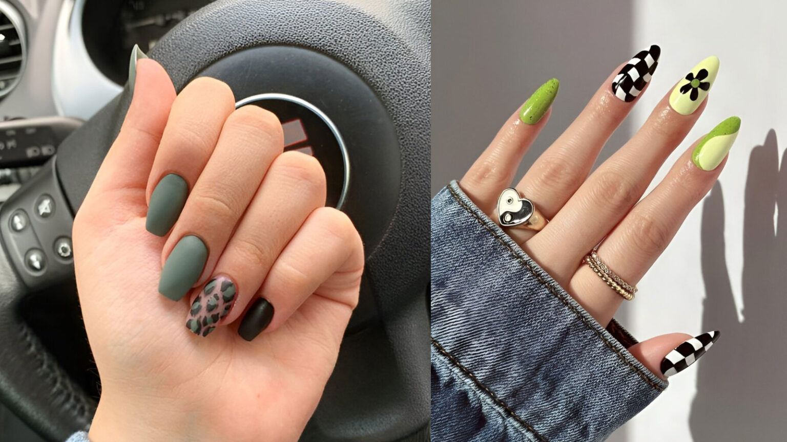 μαύρα και πράσινα νύχια,μαυροπράσινο μανικιούρ,συμβουλές για νύχια,σχέδια νυχιών,φροντίδα νυχιών,ομορφιά,συμβουλές ομορφιάς,