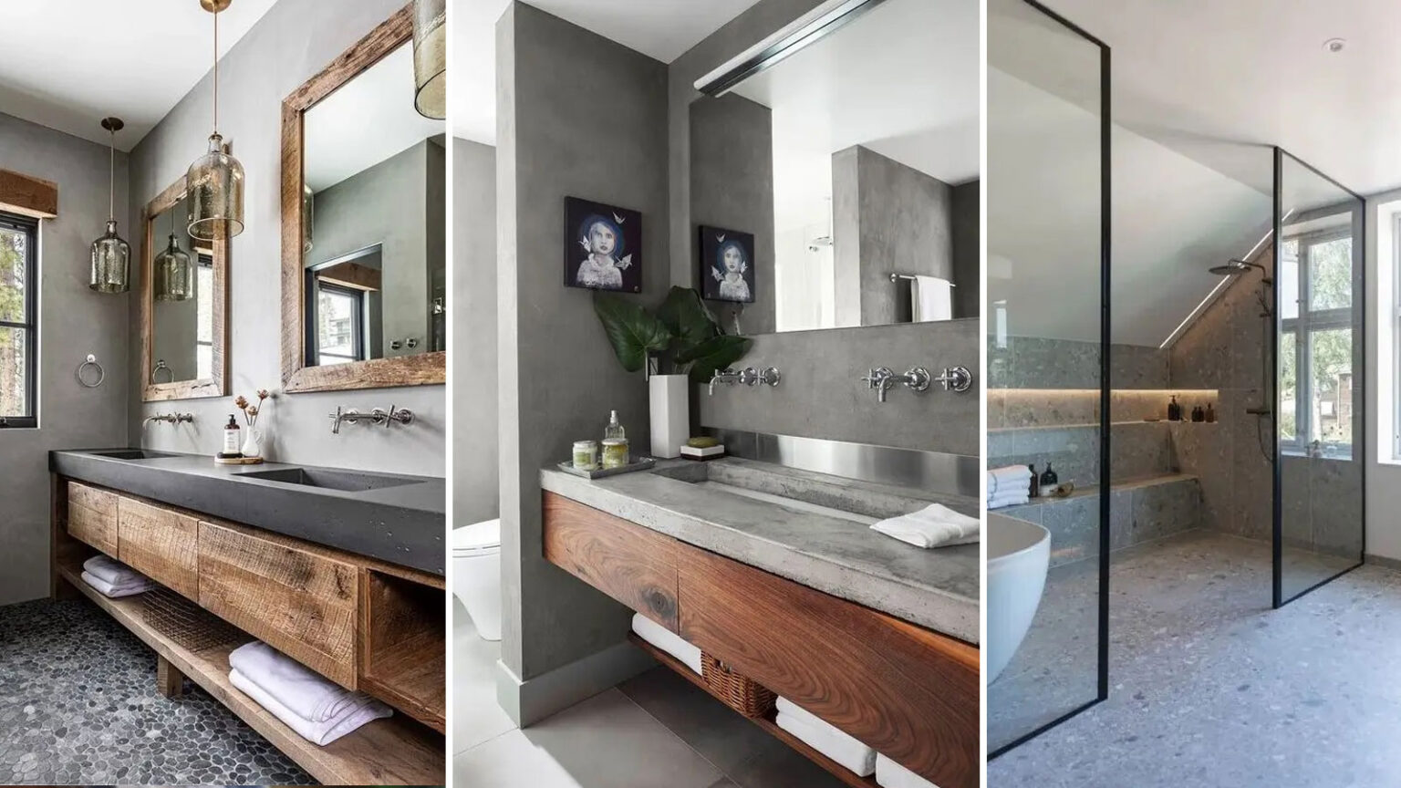 83 Μοντέρνες Ιδέες Γκρι Διακόσμησης Μπάνιου