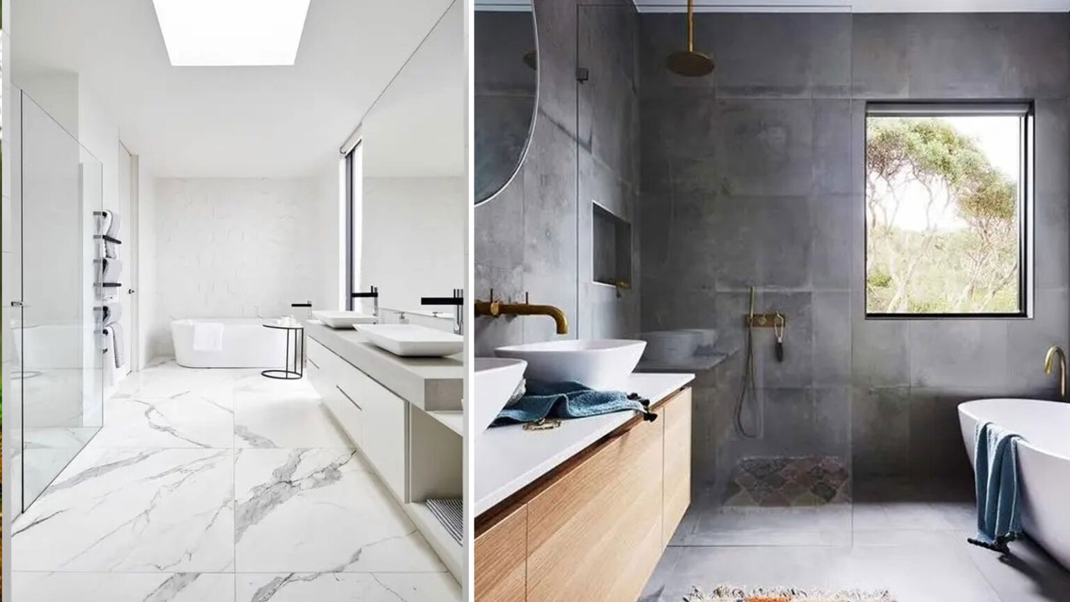 μεγάλα πλακάκια μπάνιου,διακόσμηση μπάνιου,ιδέες διακόσμησης μπάνιου,διακόσμηση,