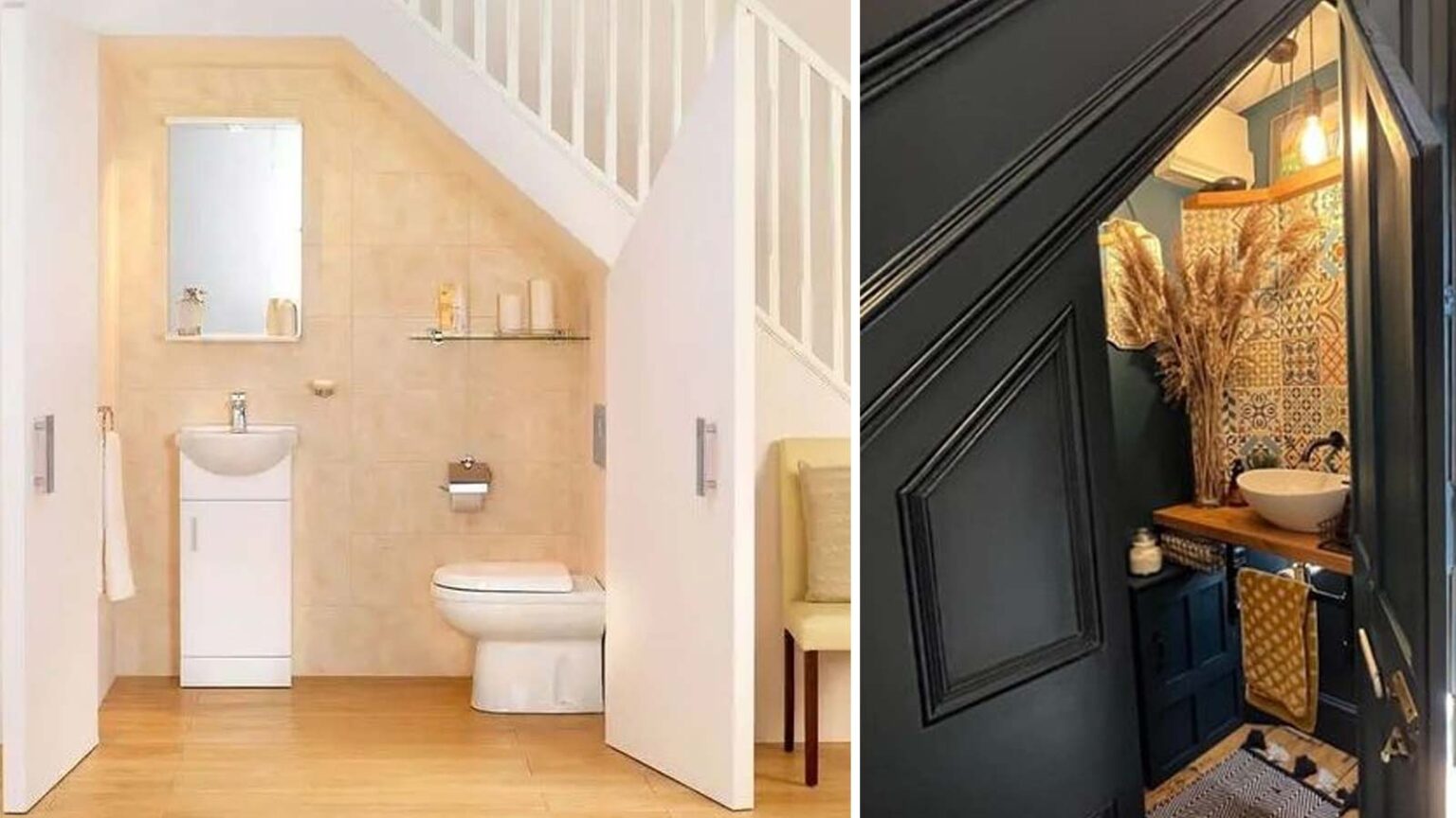 71 Ιδέες για Μικρά Μπάνια Κάτω από τις Σκάλες