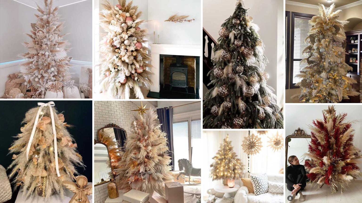 26 Ιδέες Χριστουγεννιάτικης Διακόσμησης με Γρασίδι της Πάμπας - Φέρε την Boho Διακόσμηση στο Γιορτινό σου Σπίτι