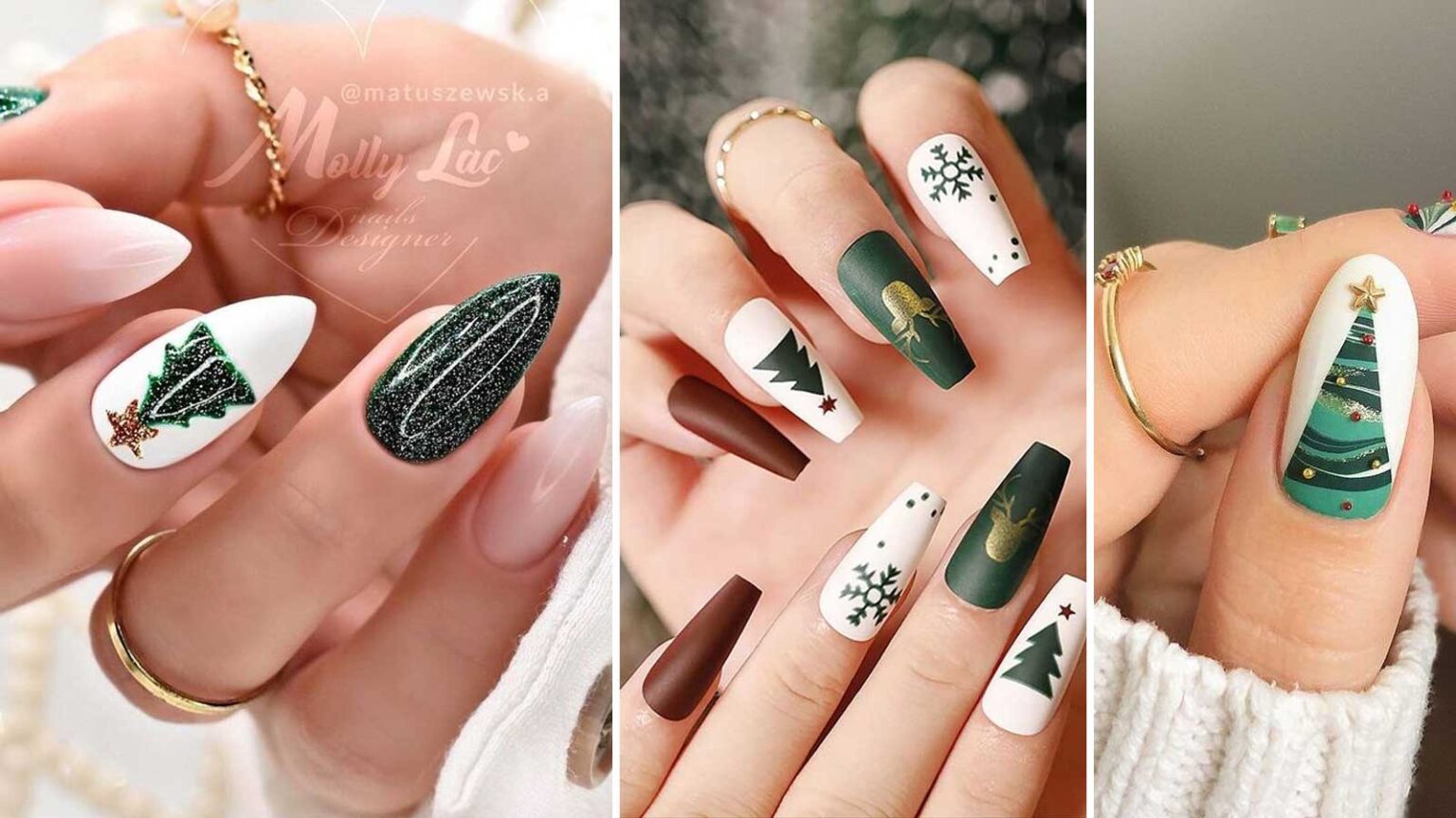 30 Σχέδια Νυχιών με Χριστουγεννιάτικο Δέντρο για τη Γιορτινή σας Εμφάνιση