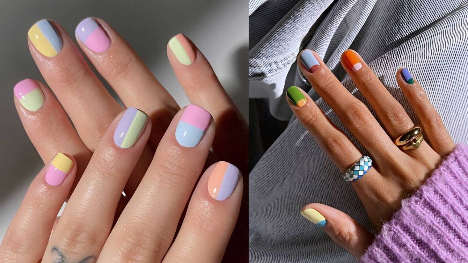 30 Απλά Πολύχρωμα Νύχια που θα Αναδείξουν τα Δάχτυλά σας