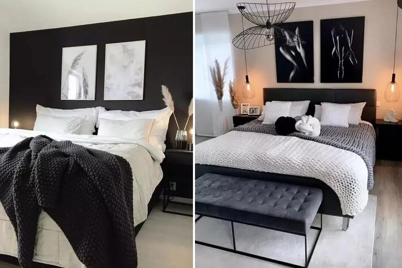 ασπρόμαυρη διακόσμηση υπνοδωματίου,ιδέες διακόσμησης υπνοδωματίου,διακόσμηση σπιτιού,διακόσμηση,