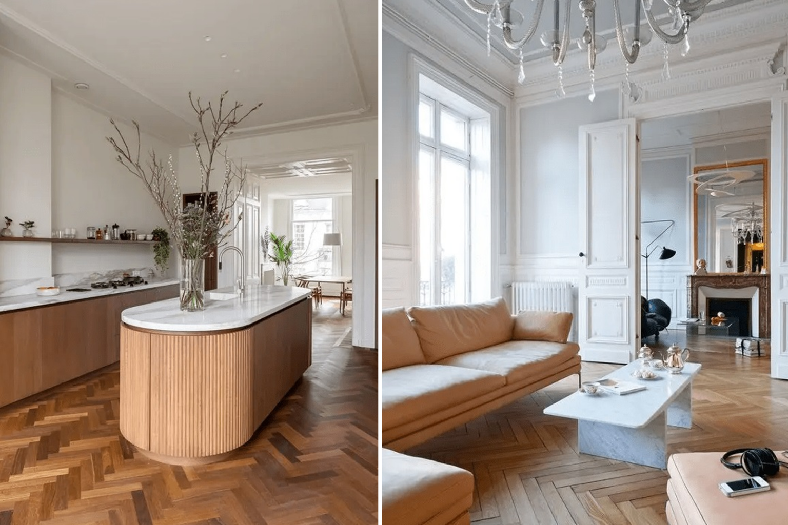 Ξύλινα Δάπεδα σε Σχήμα Ψαροκόκαλου: 52 Ιδέες για Αυτό Το Διαχρονικό Σχέδιο