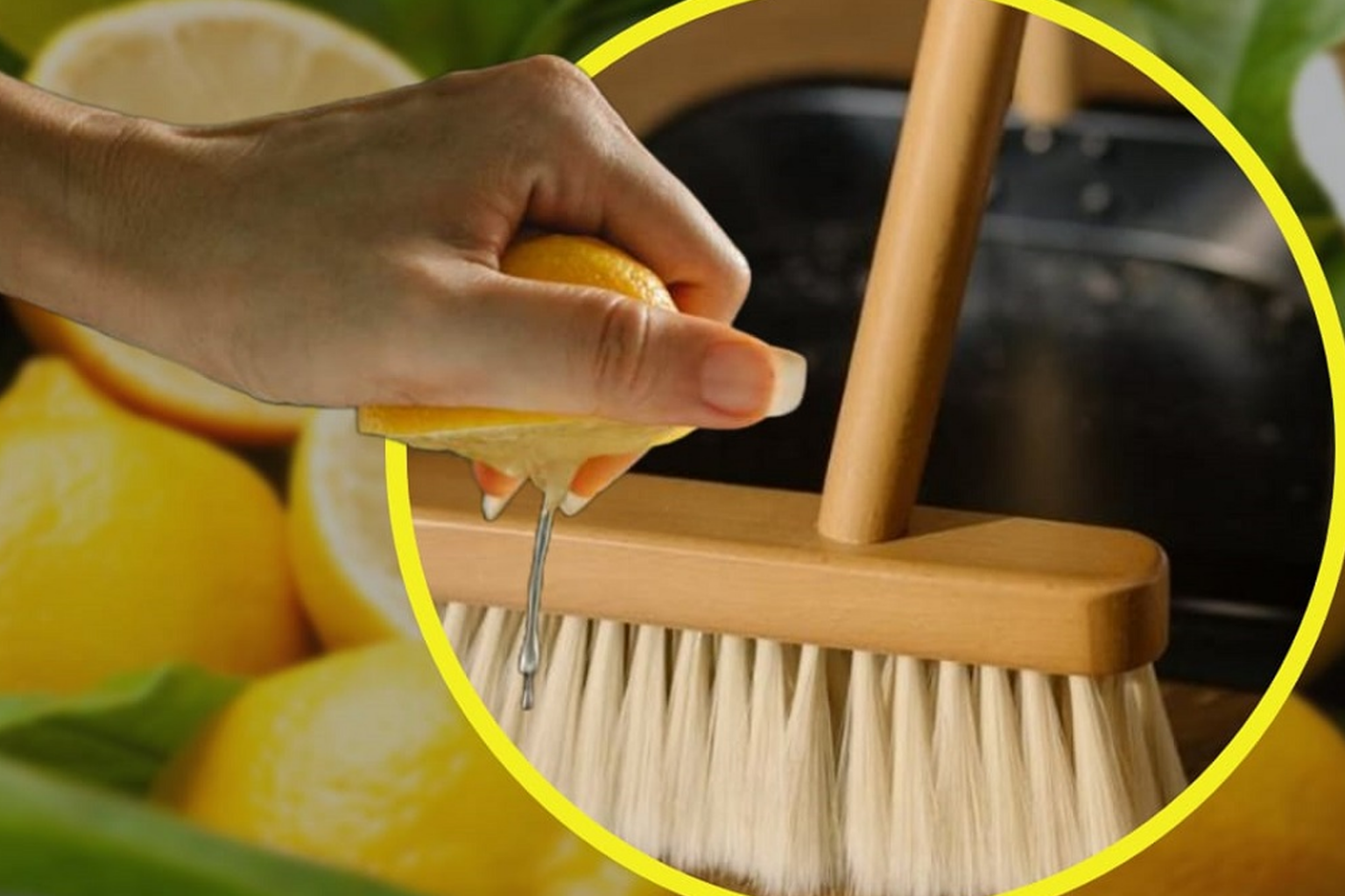 λεμόνι στις τρίχες σκούπας,συμβουλές καθαρισμού,καθαρισμός,χρήσιμα,