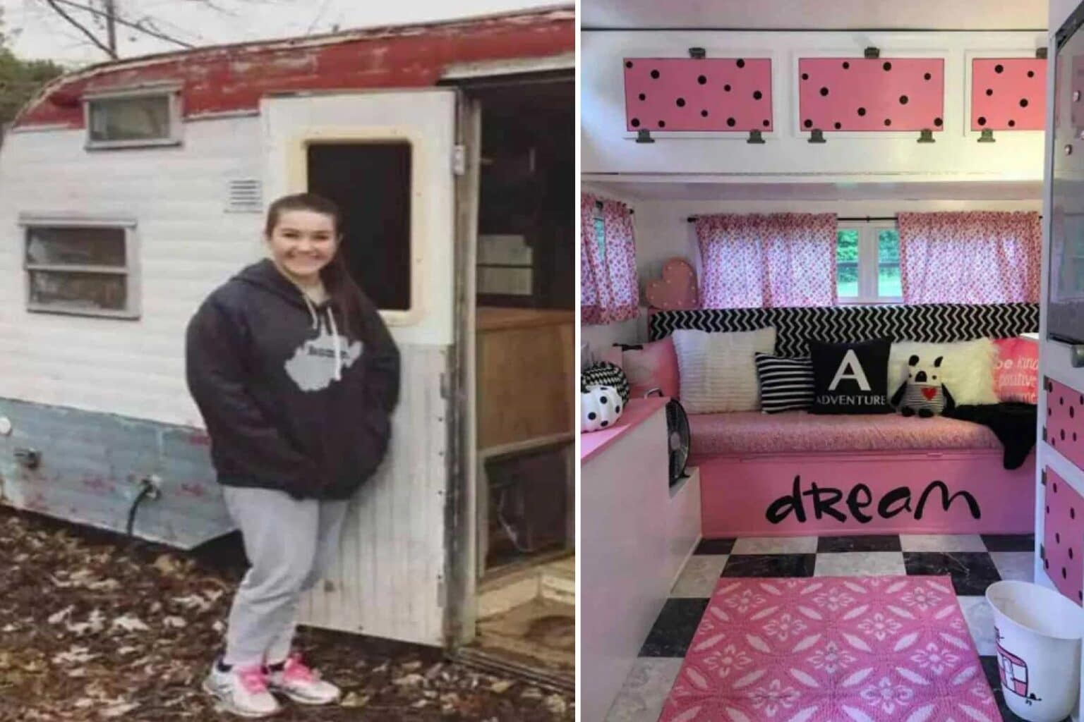 Αυτή η κοπέλα δαπάνησε 200 Δολάρια για ένα παλιό τροχόσπιτο και το μετέτρεψε σε "διαμαντάκι"