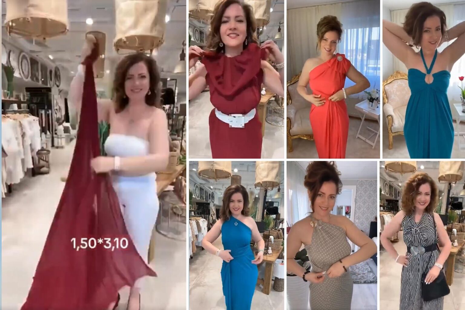 Αυτή η Γυναίκα Δείχνει Πώς με ένα κομμάτι ύφασμα 1.50 μέτρο μπορείτε να ντυθείτε άψογα Χωρίς Ράψιμο - Πολλές παραλλαγές [ΒΙΝΤΕΟ]