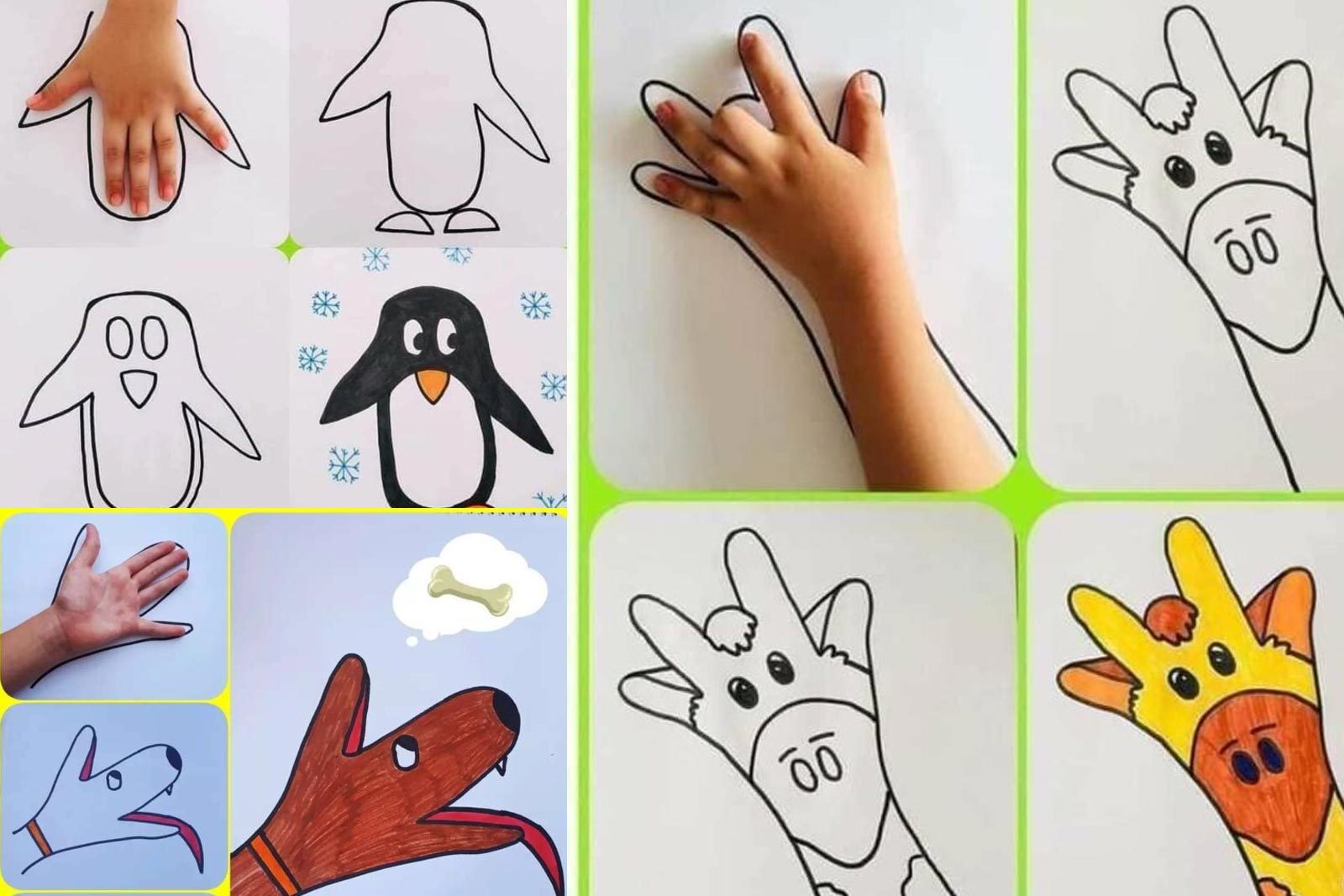 Πώς να Μάθετε στο Παιδί σας να Ζωγραφίζει Ζώα με το Σχήμα των Χεριών του