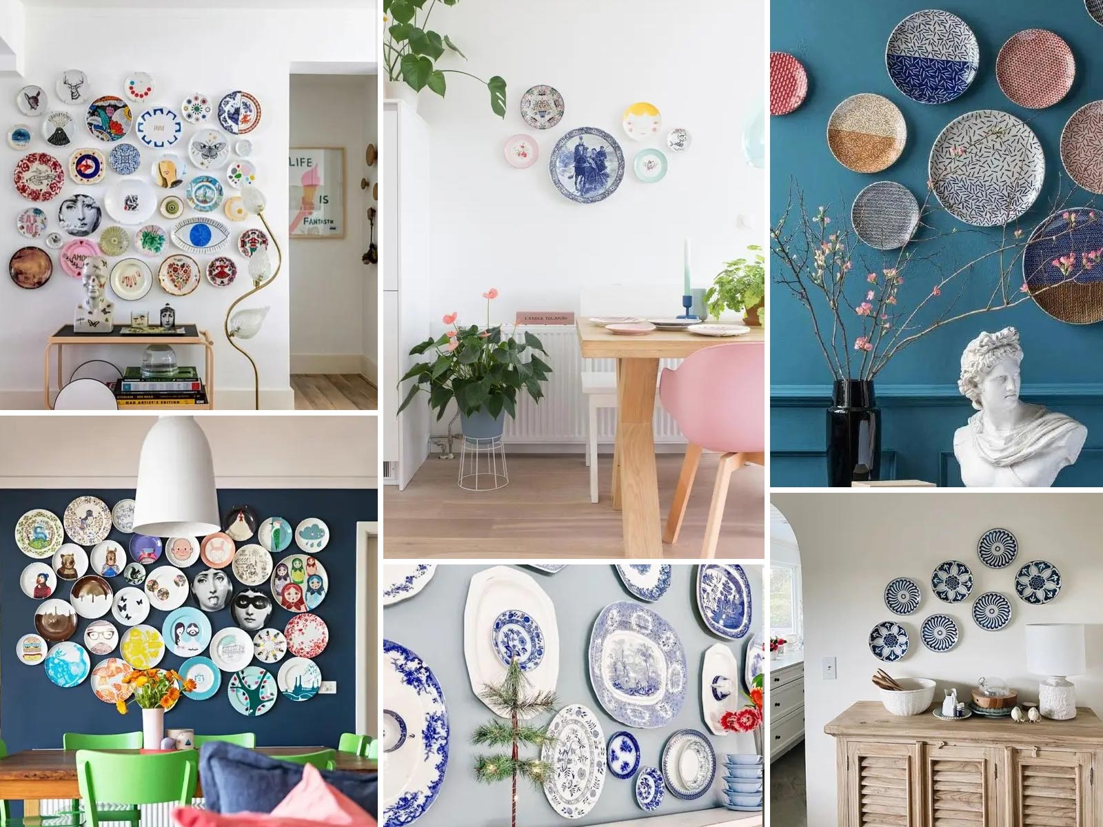 Πιάτα και... πιατάκια: 70 Ιδέες Διακόσμησης Τοίχου με Πιάτα για Κάθε Χώρο