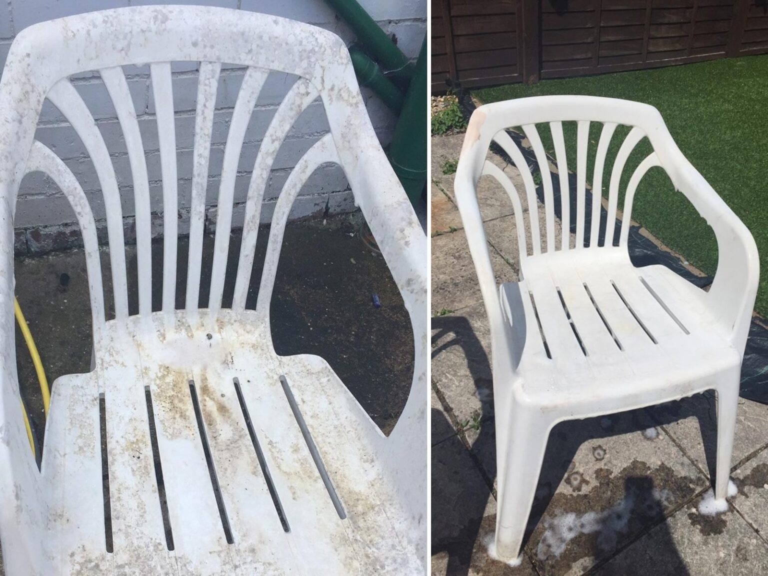 Πώς να καθαρίσω τις κιτρινισμένες λευκές Πλαστικές Καρέκλες και να γίνουν ξανά σαν καινούργιες