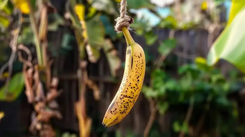Γιατί Πρέπει να Κρεμάσετε μια Υπερώριμη Μπανάνα στον Κήπο σας