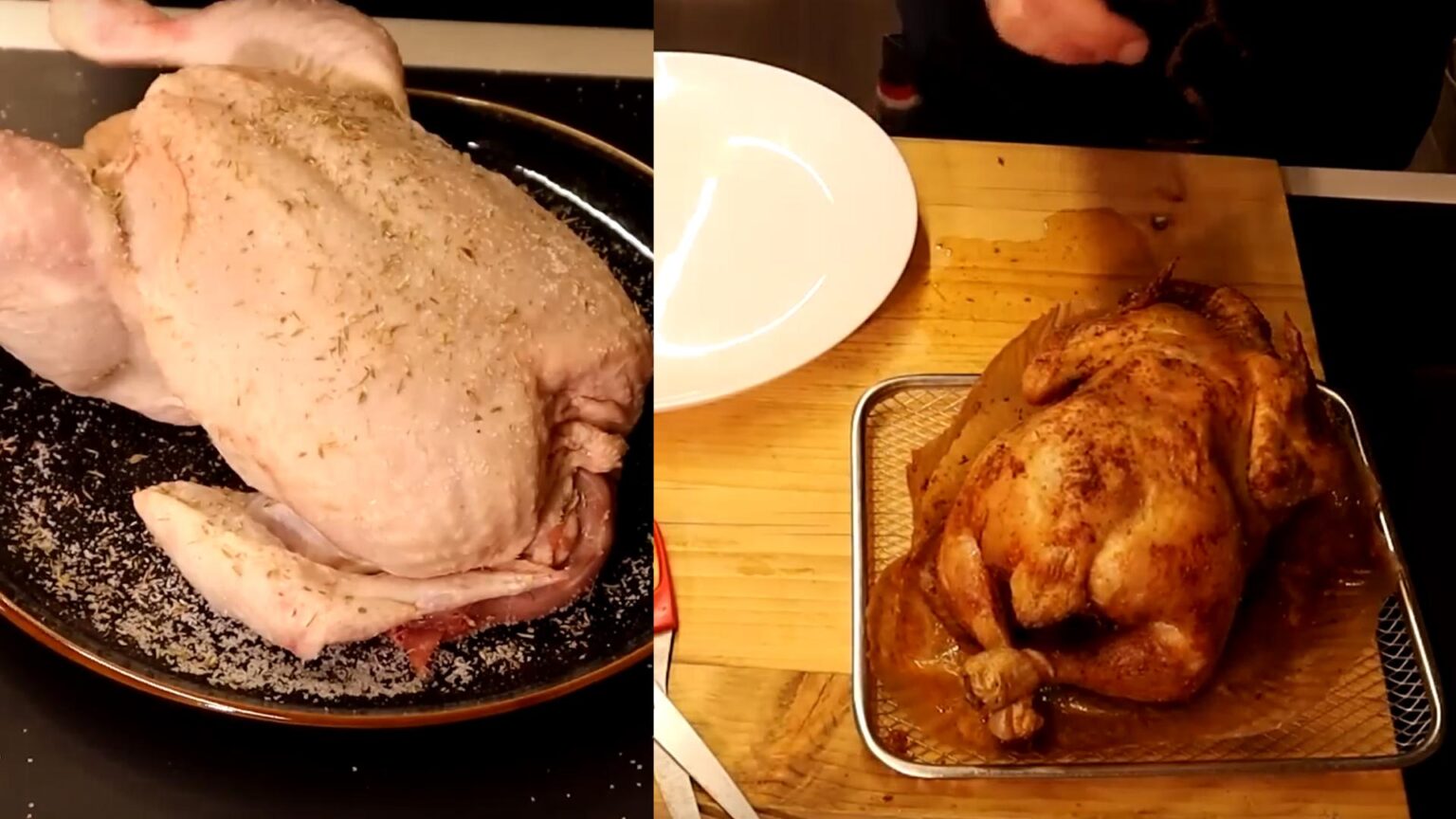 Ολόκληρο κοτόπουλο στο Air fryer: Συνταγή και βίντεο
