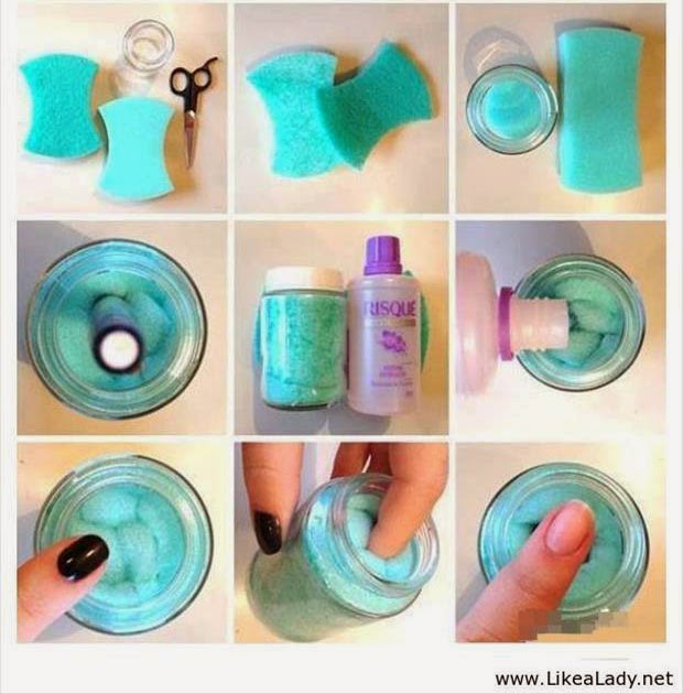 diy ξεβαφτικό βαζάκι νυχιών