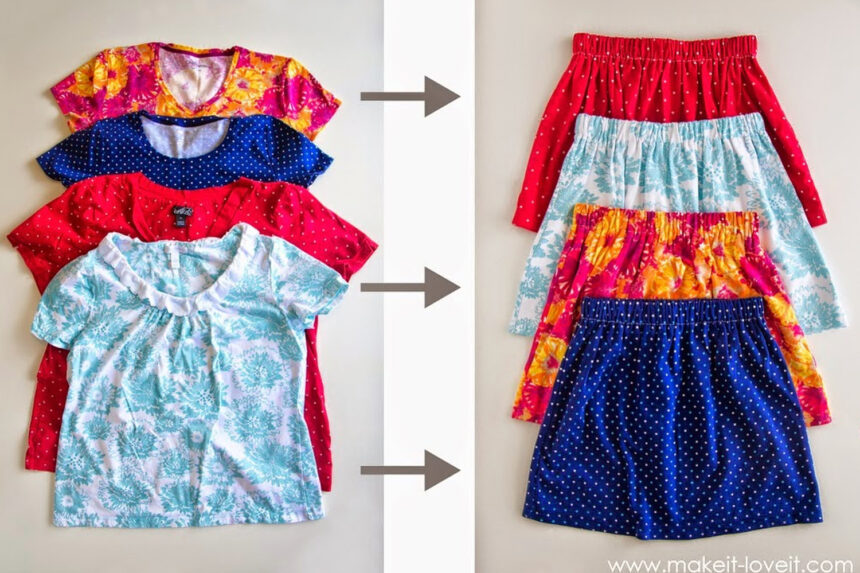 Φτιάξε φούστες σε 10 λεπτά από παλιά μπλουζάκια