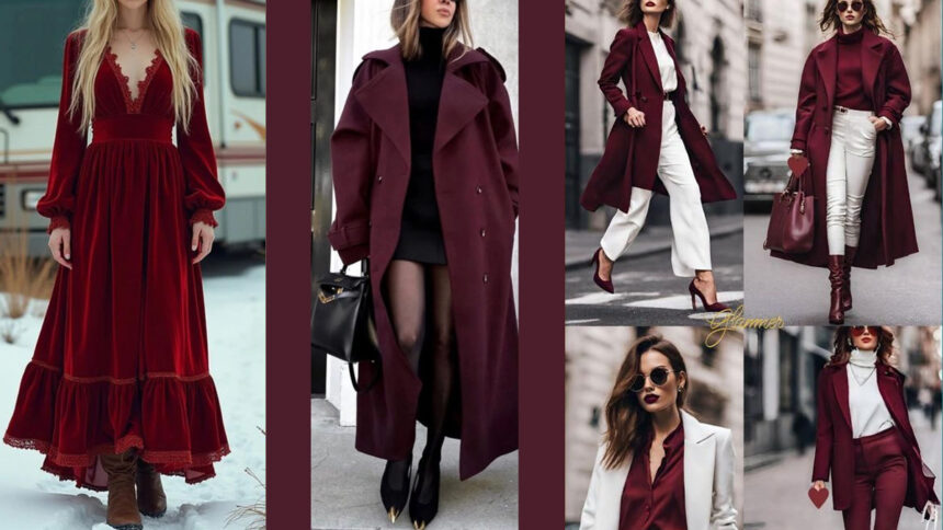 Μπορντώ φόρεμα και ρούχα: Burgundy το Trend για τον χειμώνα 2025-2026