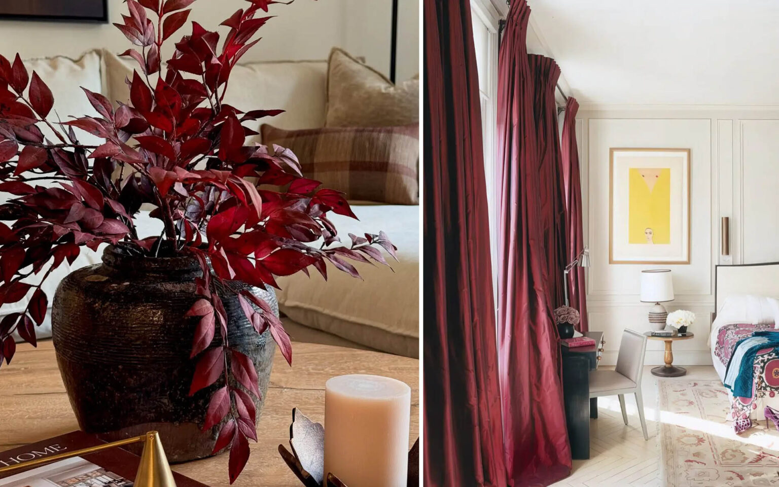 Διακόσμηση Φθινόπωρο 2025: Το βουργουνδί θα κάνει το σπίτι σου αθεράπευτα μοναδικό