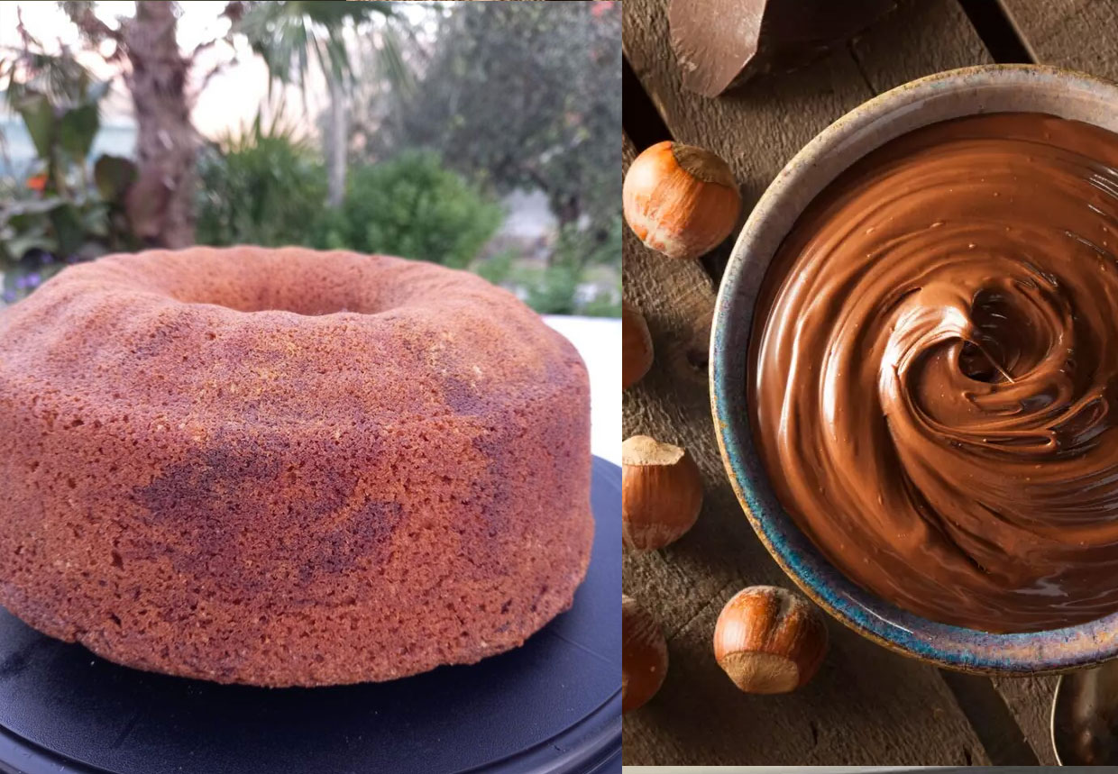 Κέικ με Πραλίνα Φουντουκιού χωρίς Βούτυρο