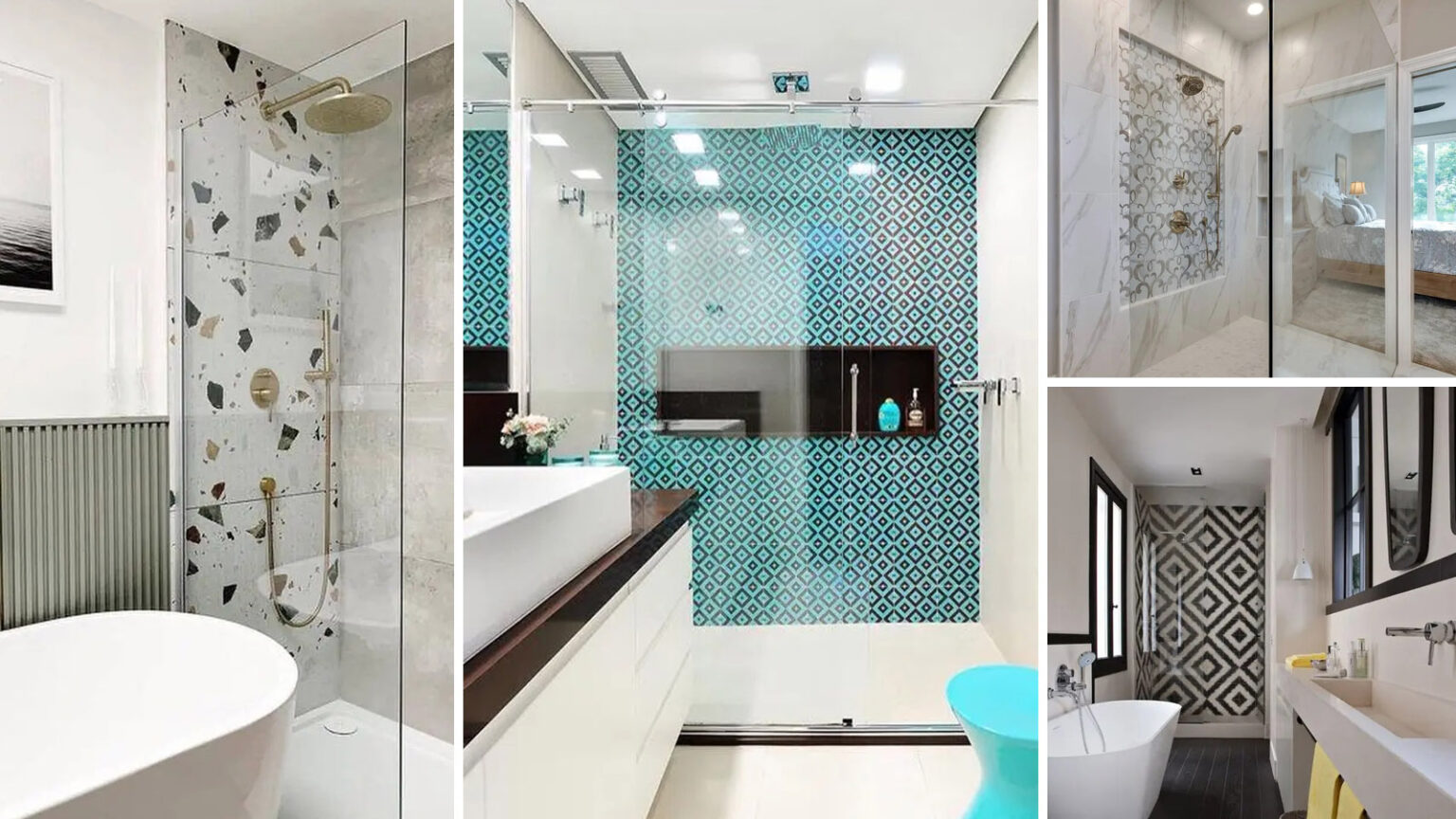 25 ιδέες για πλακάκια σε έναν τοίχο του ντους που θα τραβήξει αμέσως το βλέμμα