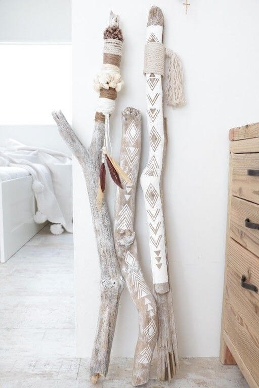 Χωρίς πολλά Χρήματα: 27 Εύκολα και Οικονομικά DIY Διακοσμητικά Σπιτιού 19 Μαγευτική tribal τέχνη