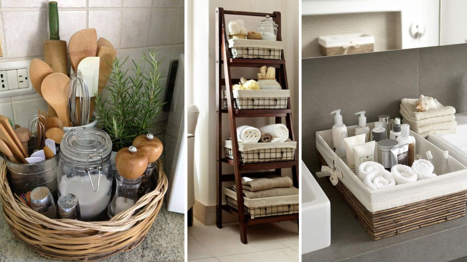 19 ευφυείς ιδέες για να χρησιμοποιήσετε καλάθια στο σπίτι σας σαν αποθηκευτικό χώρο